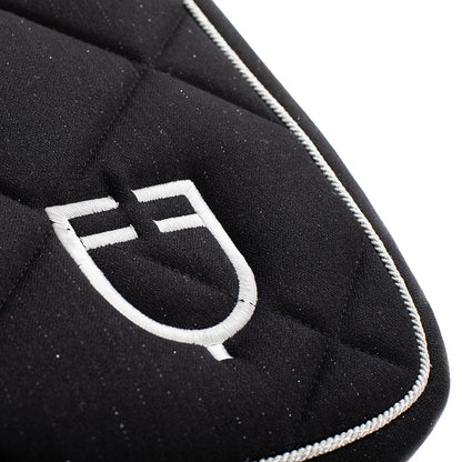 Sudadera de salto de algodón con pasamanería y logotipo Equestro - Negro