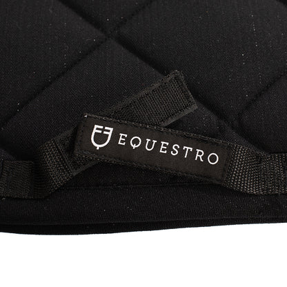 Sudadera de salto de algodón con pasamanería y logotipo Equestro - Negro