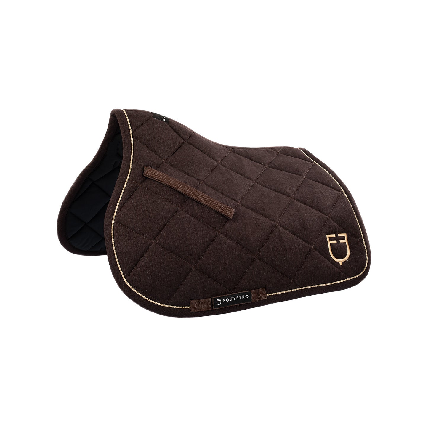 Sudadera de salto de algodón con pasamanería y logotipo Equestro - Marrón