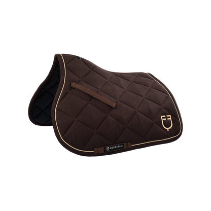 Sudadera de salto de algodón con pasamanería y logotipo Equestro - Marrón