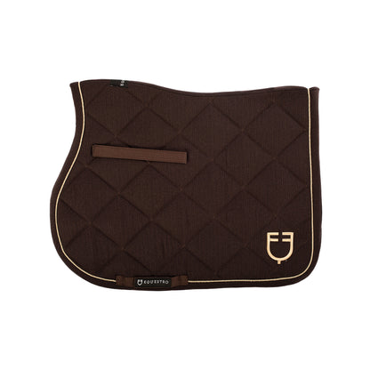 Sudadera de salto de algodón con pasamanería y logotipo Equestro - Marrón