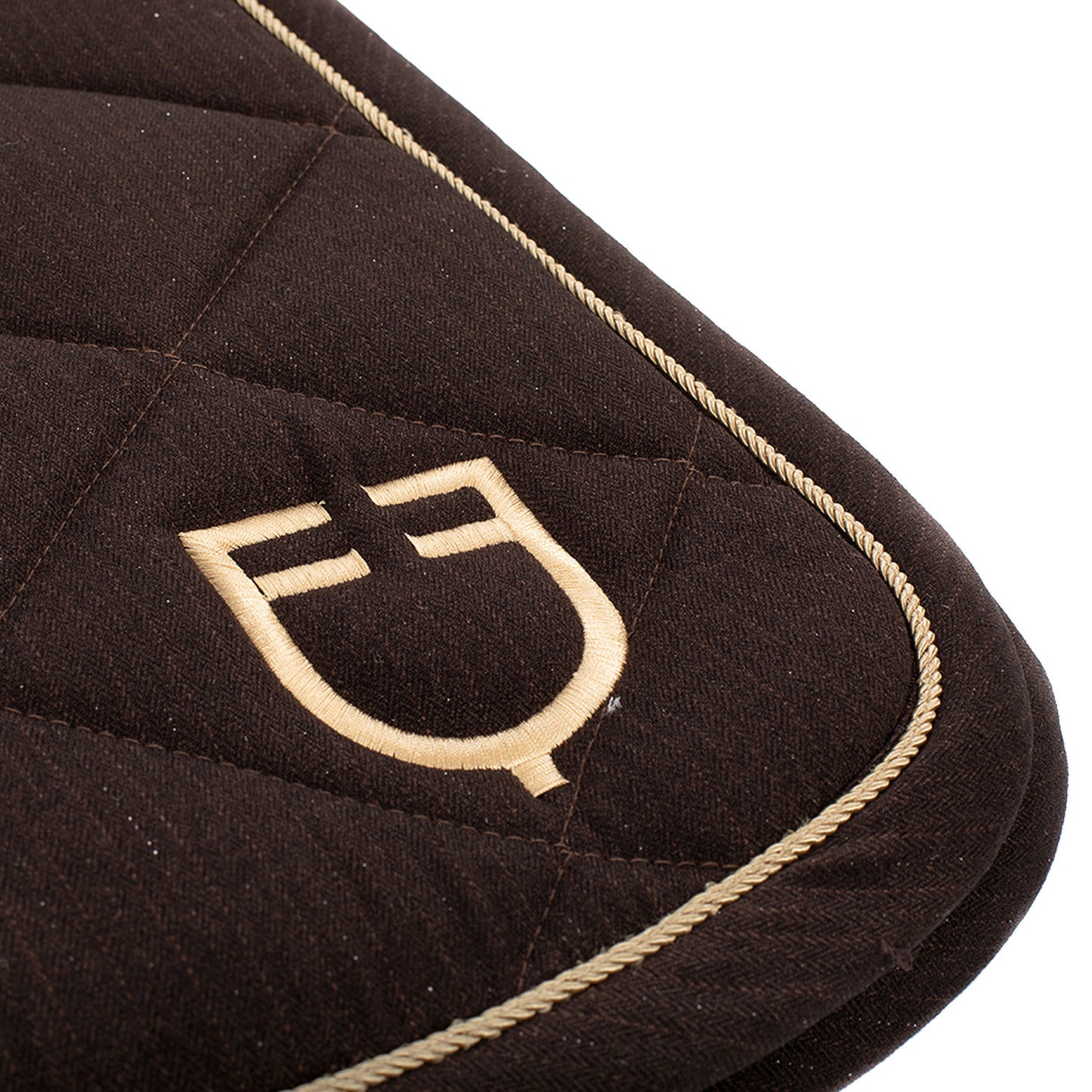 Sudadera de salto de algodón con pasamanería y logotipo Equestro - Marrón