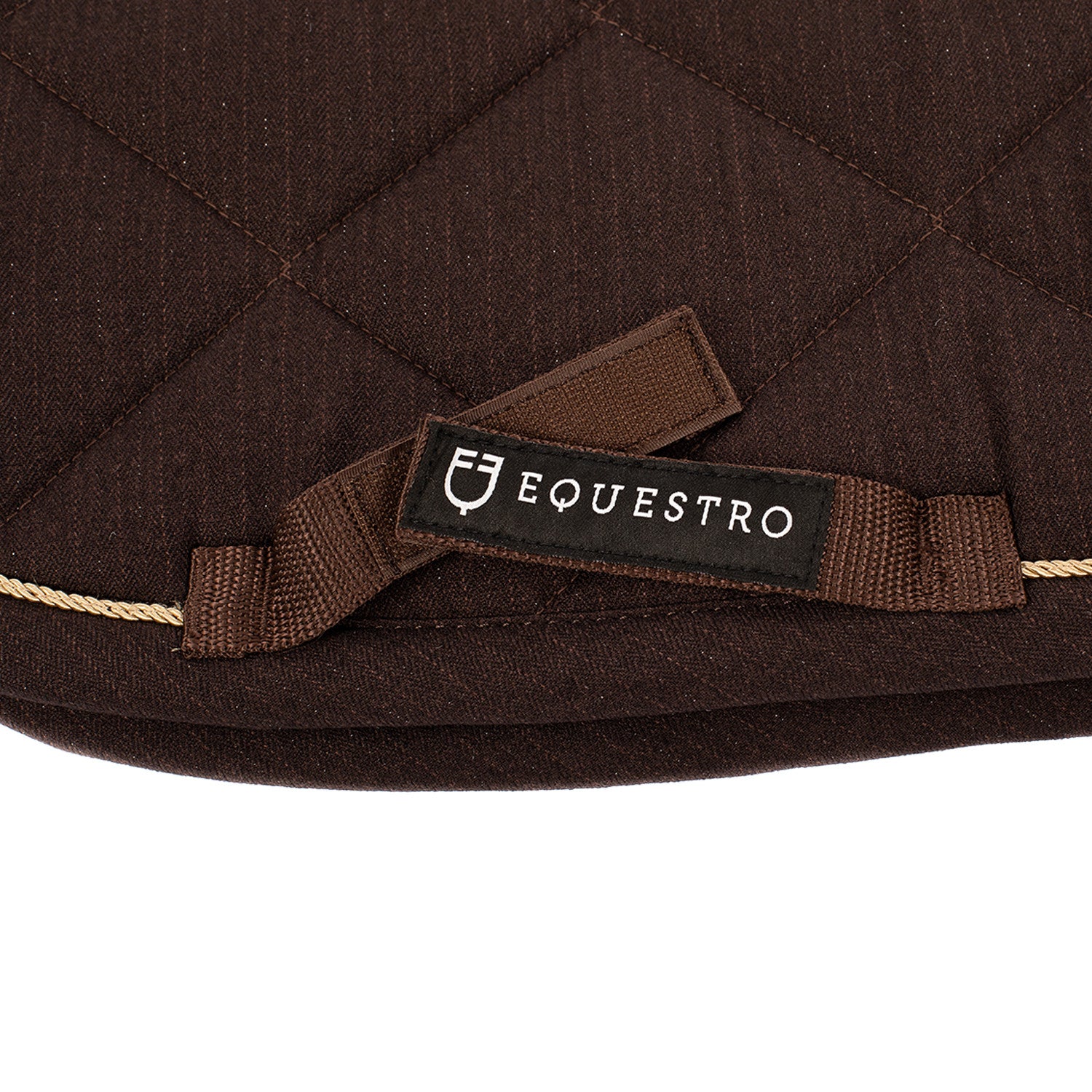 Sudadera de salto de algodón con pasamanería y logotipo Equestro - Marrón