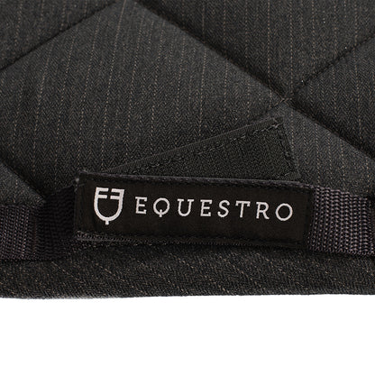 Sudadera de salto de algodón con pasamanería y logotipo Equestro - Gris
