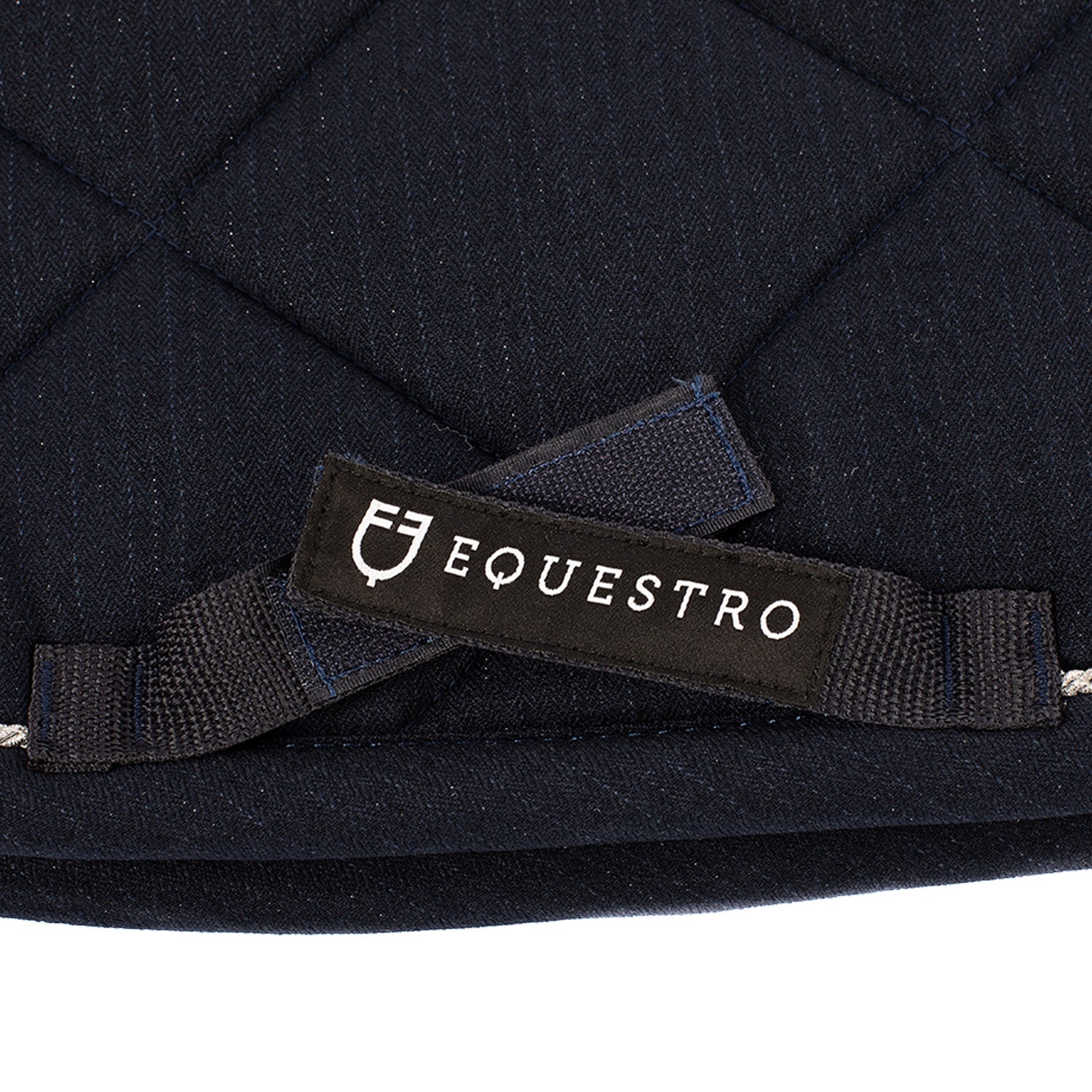Sudadera de salto de algodón con pasamanería y logotipo Equestro - Azul marino