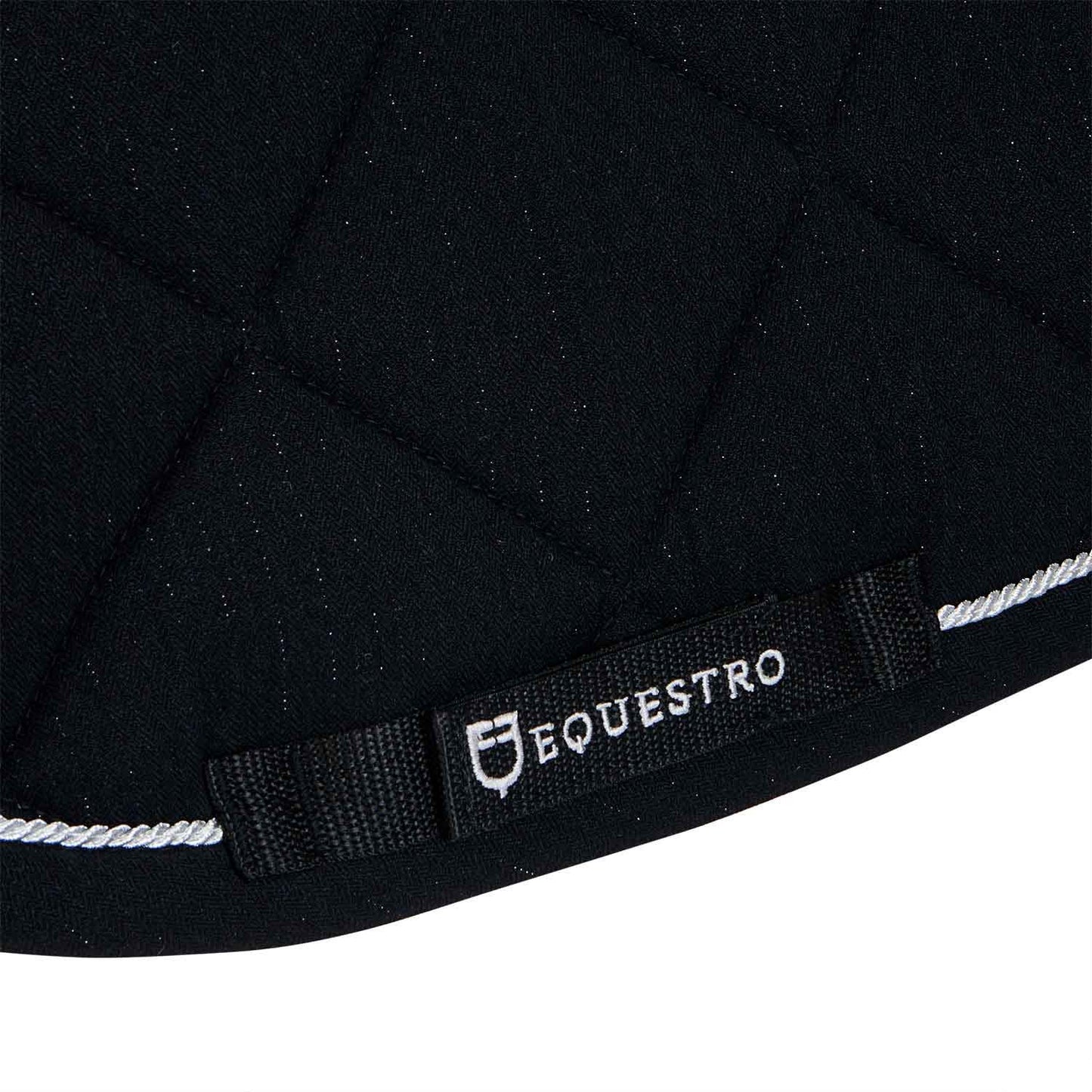 Sudadera de algodón para poni de salto con pasamanería Equestro - Negro