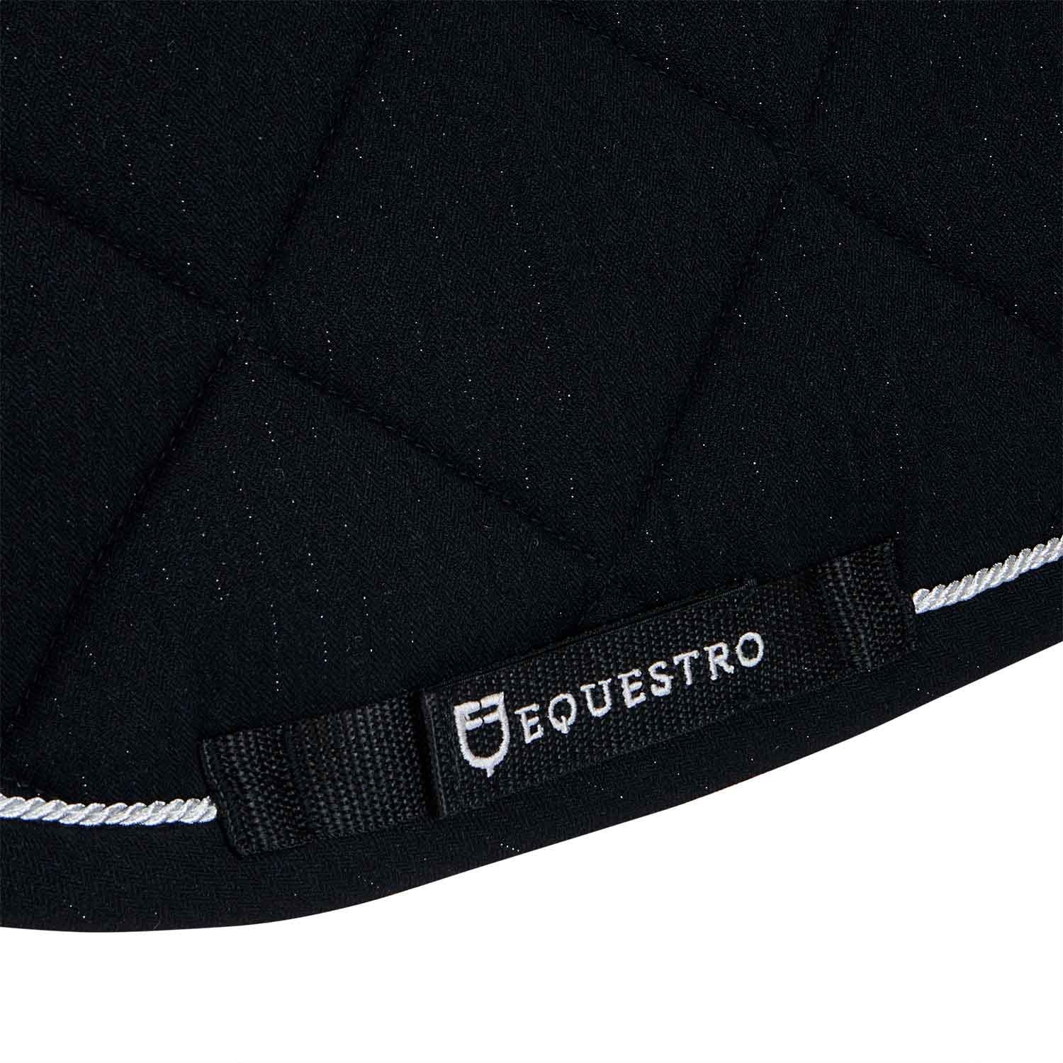 Sudadera de algodón para poni de salto con pasamanería Equestro - Negro