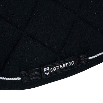 Sudadera de algodón para poni de salto con pasamanería Equestro - Negro
