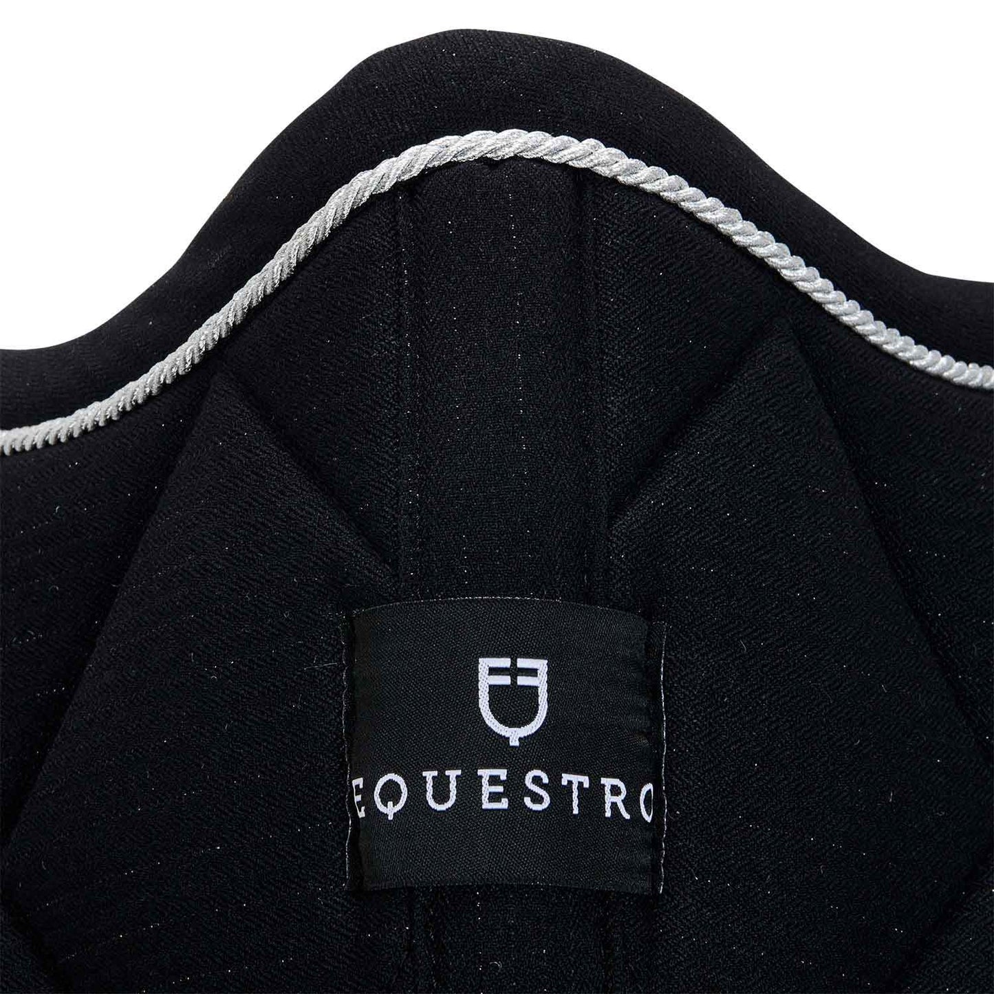 Sudadera de algodón para poni de salto con pasamanería Equestro - Negro