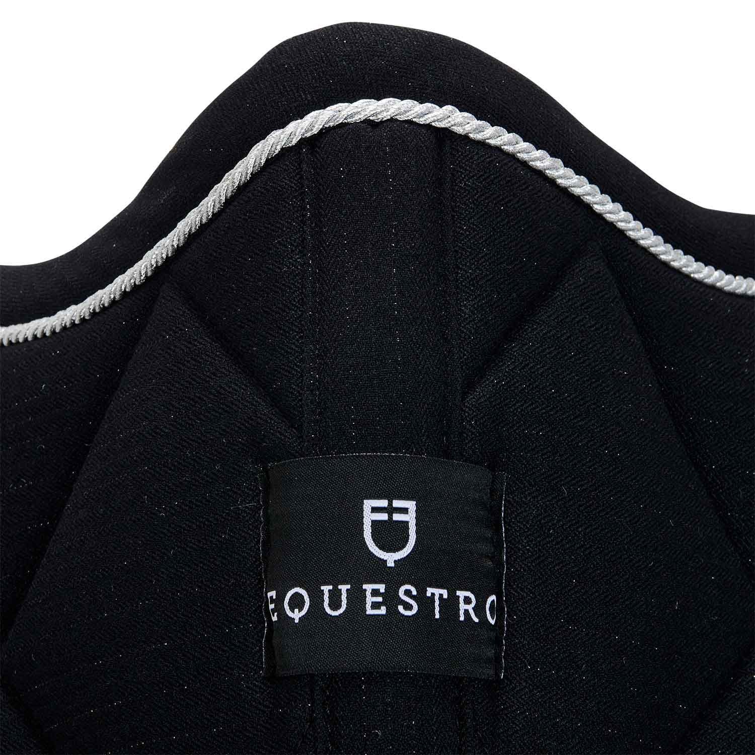 Sudadera de algodón para poni de salto con pasamanería Equestro - Negro