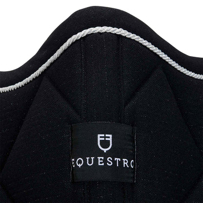 Sudadera de algodón para poni de salto con pasamanería Equestro - Negro