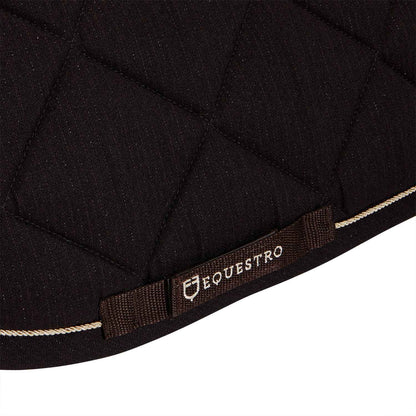 Sudadera de algodón para poni de salto con pasamanería Equestro - Marrón
