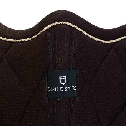 Sudadera de algodón para poni de salto con pasamanería Equestro - Marrón