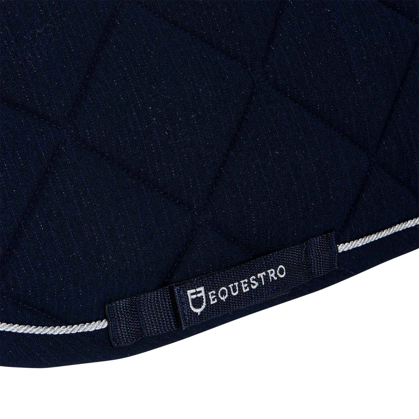 Sudadera de algodón para poni de salto con pasamanería Equestro - Azul marino