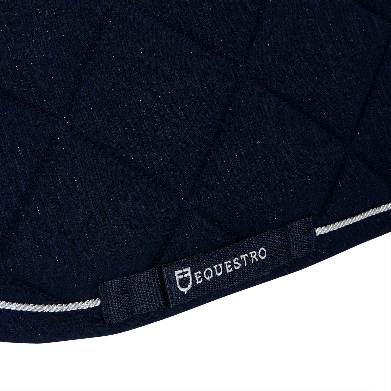 Sudadera de algodón para poni de salto con pasamanería Equestro - Azul marino