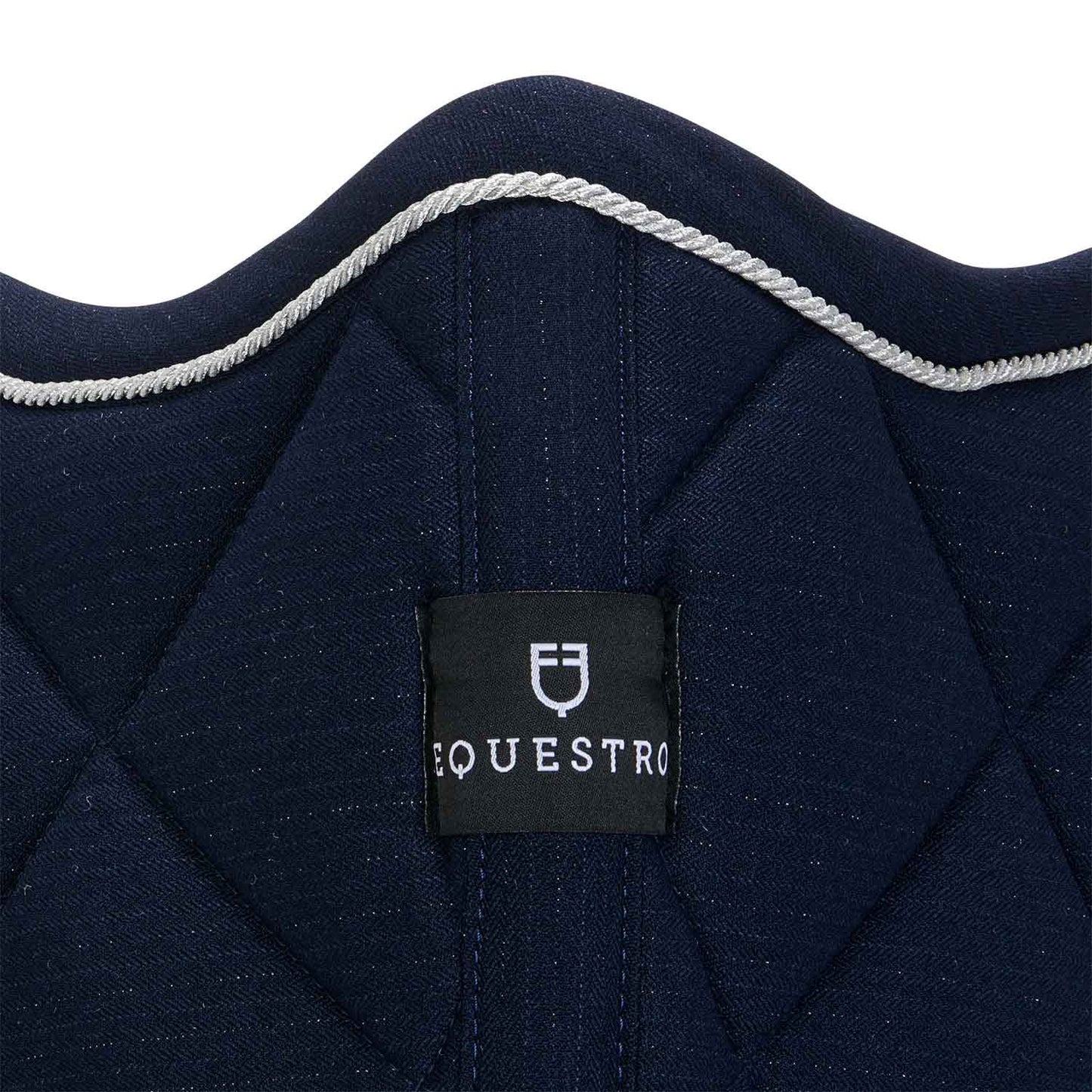 Sudadera de algodón para poni de salto con pasamanería Equestro - Azul marino