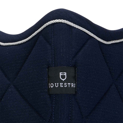 Sudadera de algodón para poni de salto con pasamanería Equestro - Azul marino