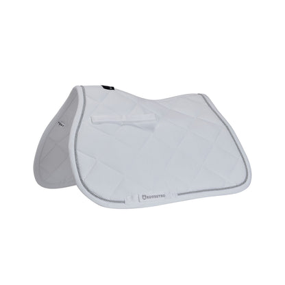 Sudadera de algodón para poni de salto con pasamanería Equestro - Blanco