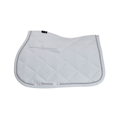 Sudadera de algodón para poni de salto con pasamanería Equestro - Blanco
