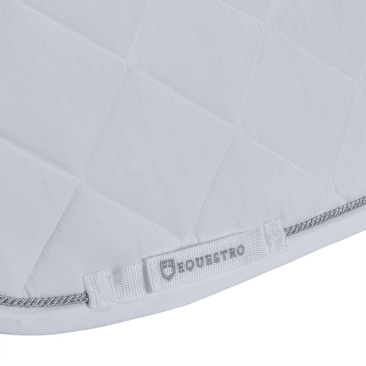 Sudadera de algodón para poni de salto con pasamanería Equestro - Blanco