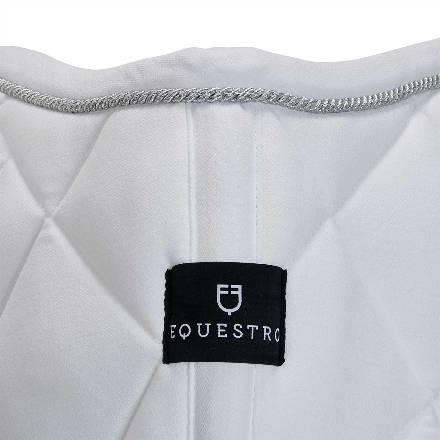 Sudadera de algodón para poni de salto con pasamanería Equestro - Blanco
