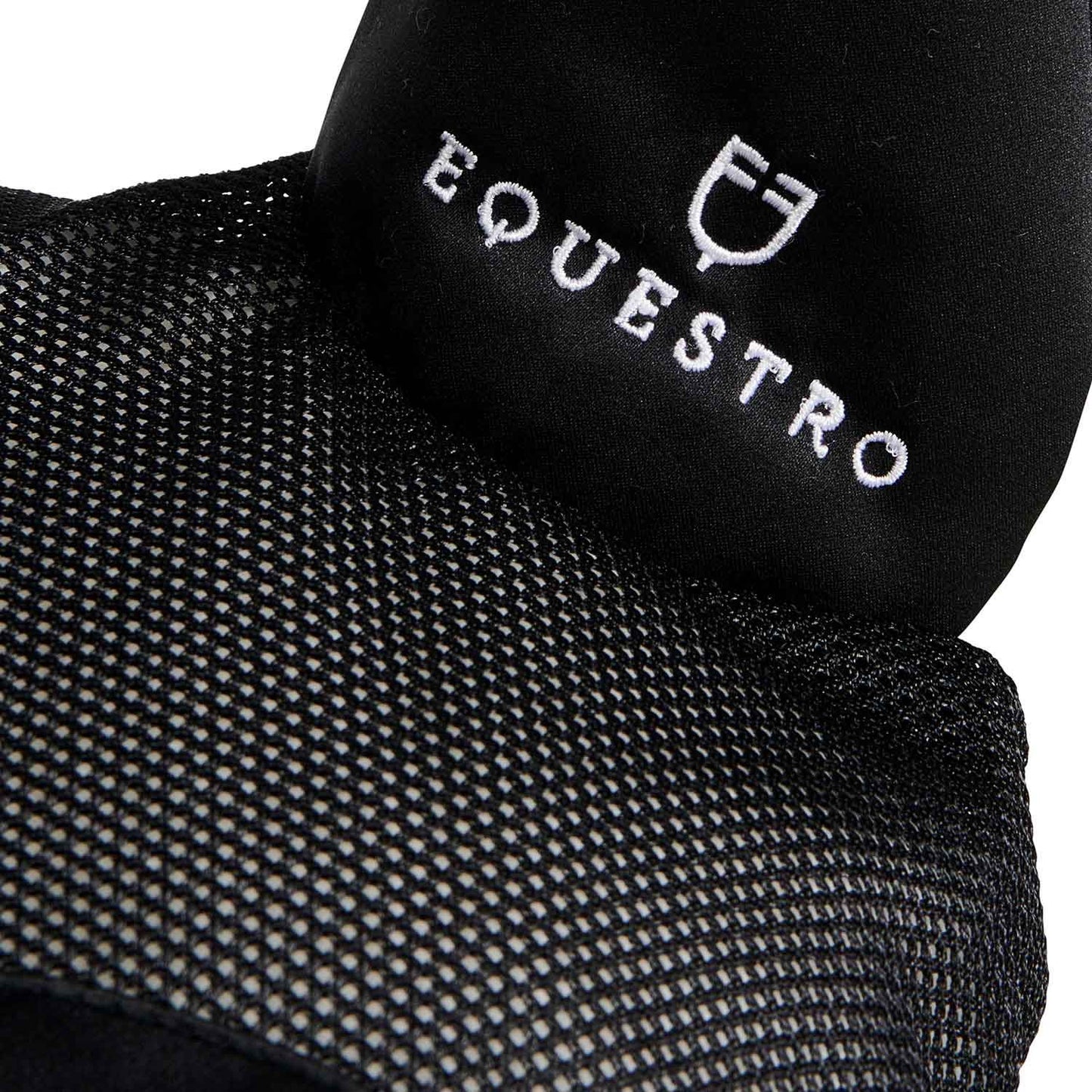 Cofia para caballo de algodón antibacteriano Equestro - Black/Black