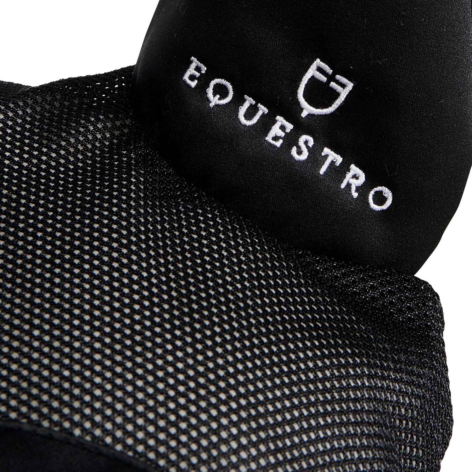 Cofia para caballo de algodón antibacteriano Equestro - Black/Black