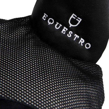 Cofia para caballo de algodón antibacteriano Equestro - Black/Black