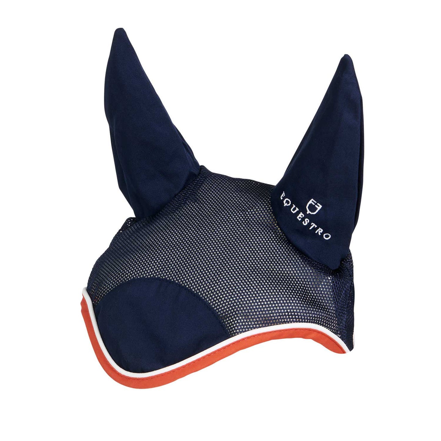 Cofia para caballo de algodón antibacteriano Equestro - Navy/Red
