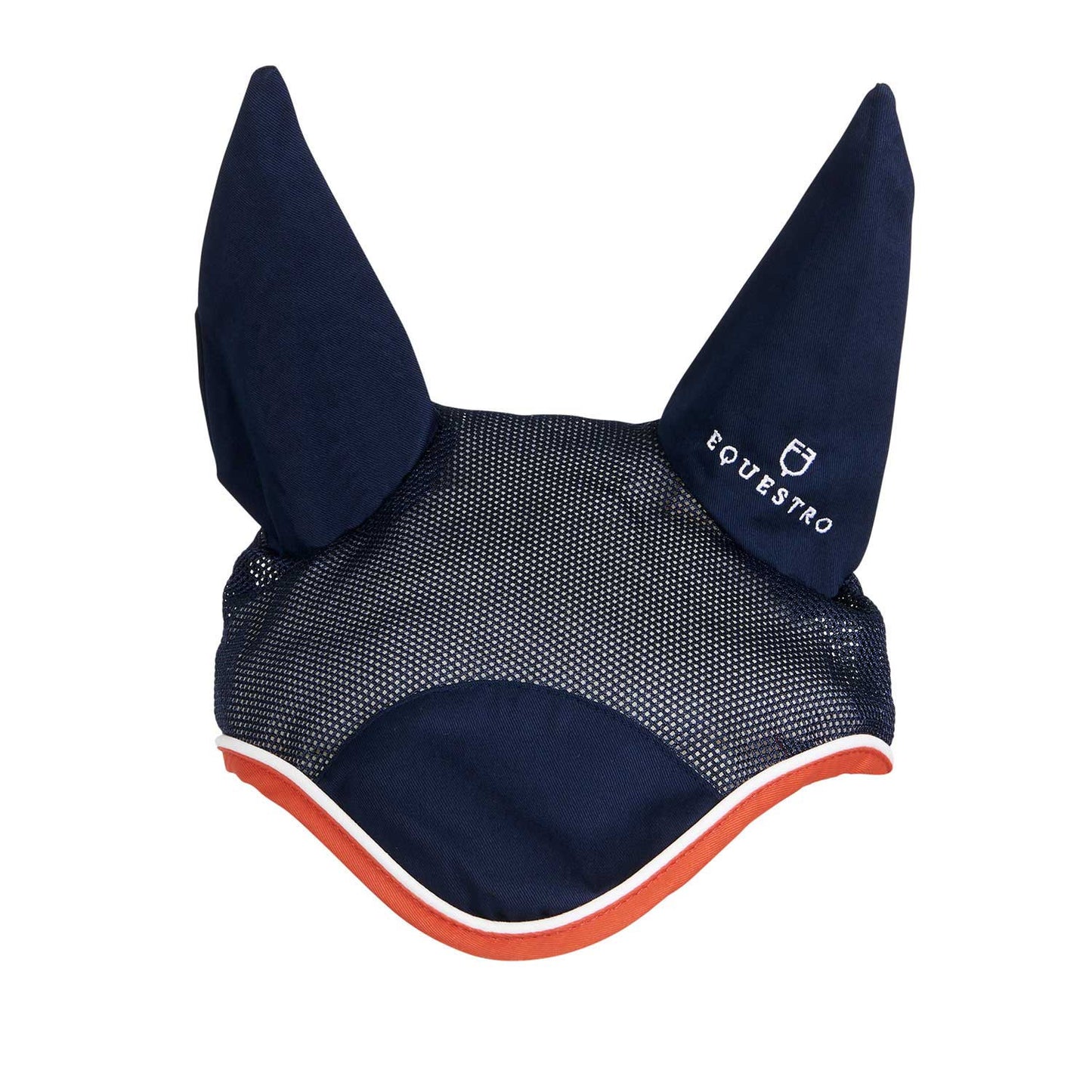 Cofia para caballo de algodón antibacteriano Equestro - Navy/Red