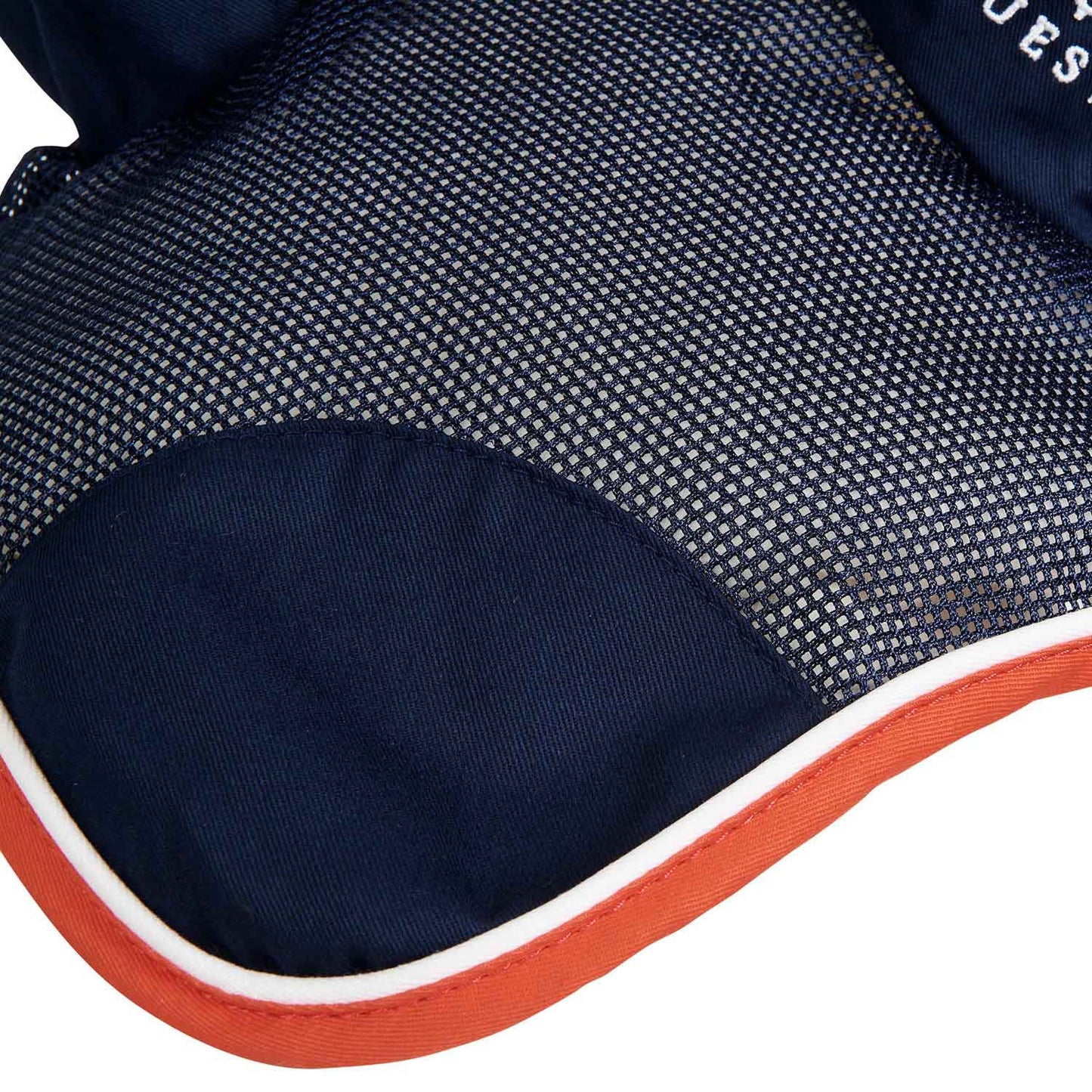 Cofia para caballo de algodón antibacteriano Equestro - Navy/Red