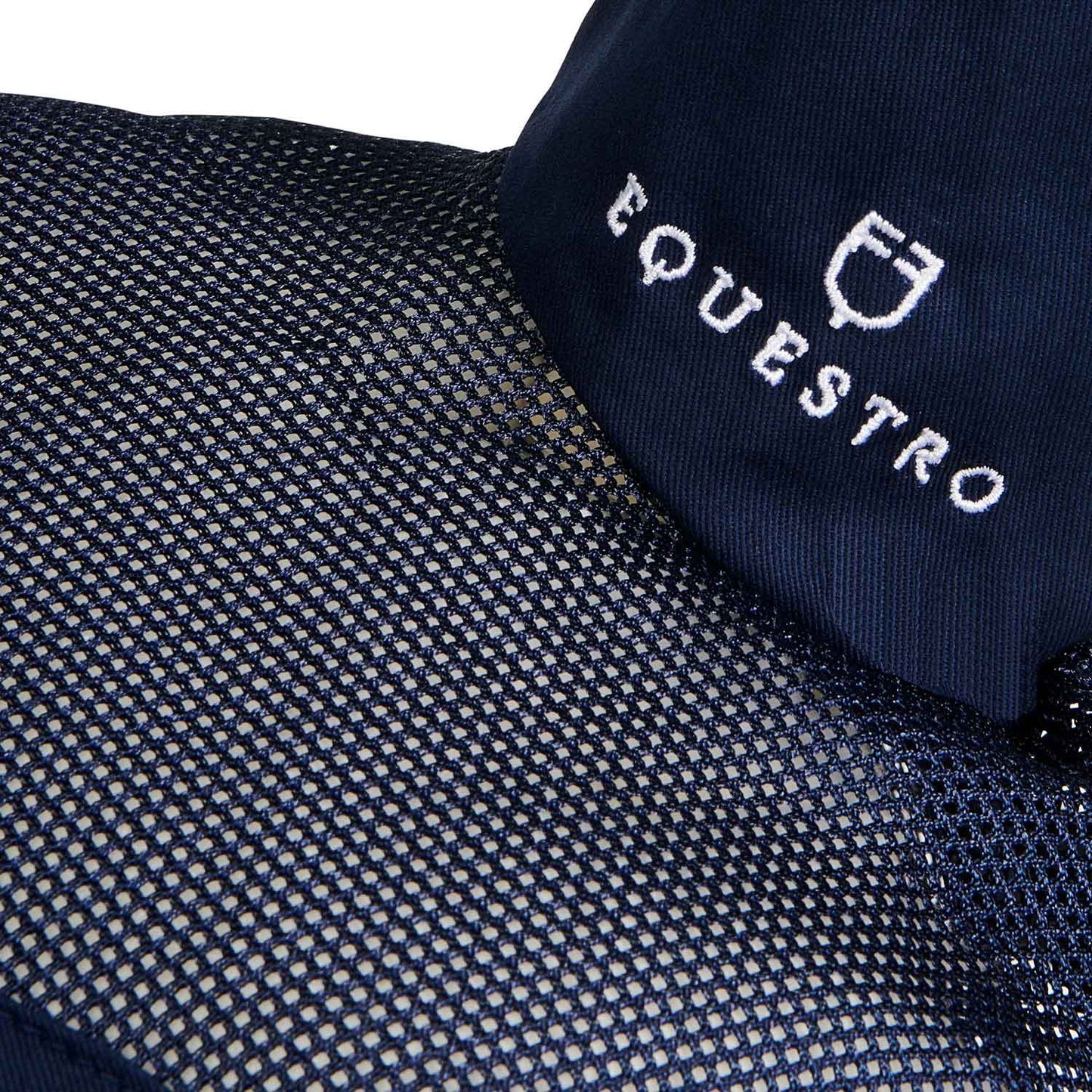 Cofia para caballo de algodón antibacteriano Equestro - Navy/Red