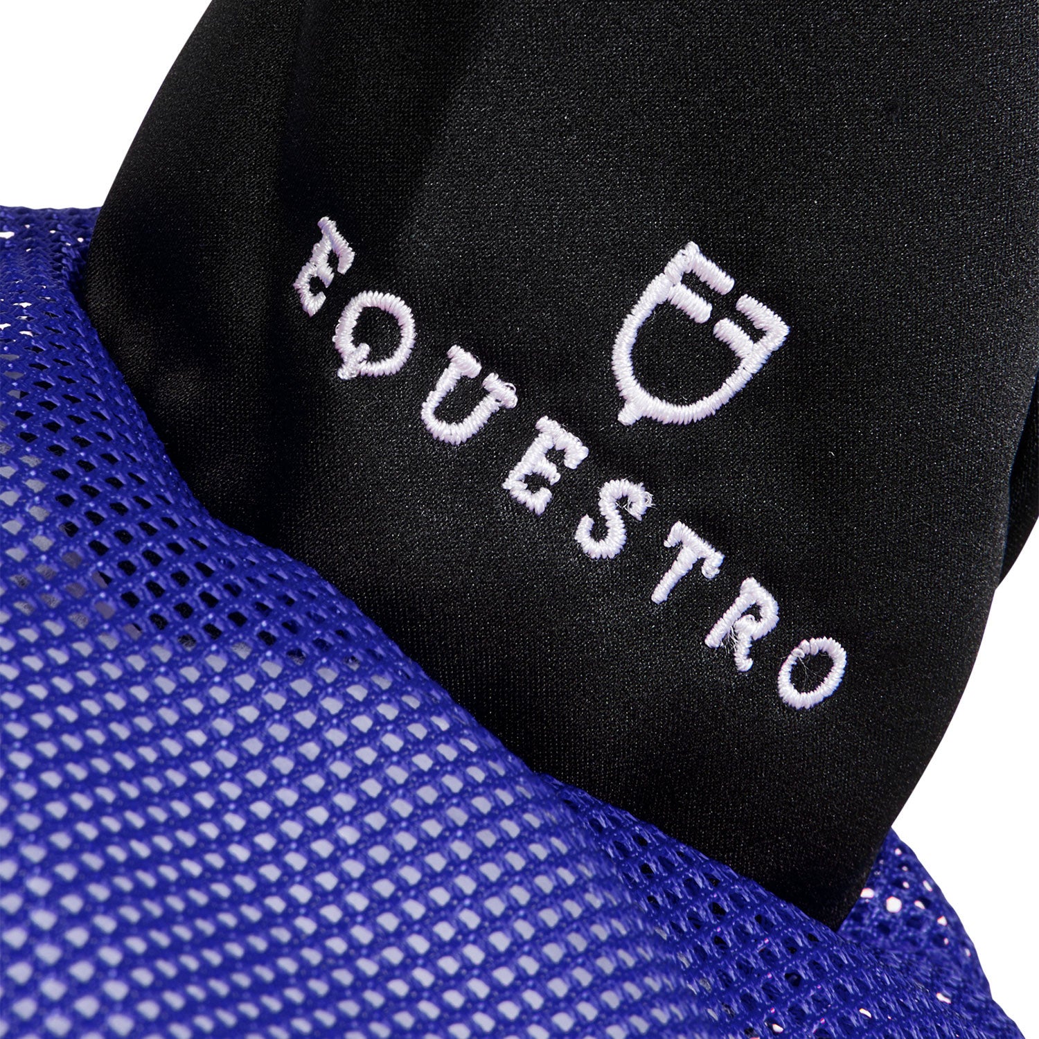 Cofia para caballo de algodón antibacteriano Equestro - Royal/Black