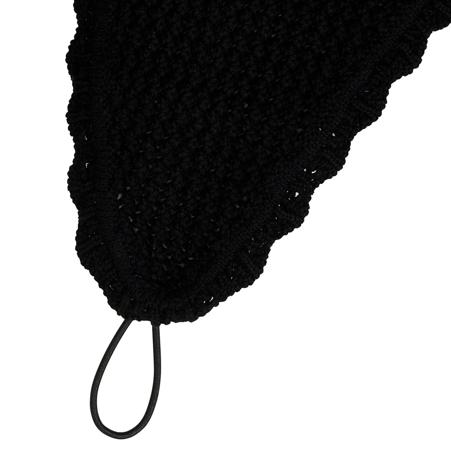Capucha de caballo de malla con enganche elástico Equestro - Negro