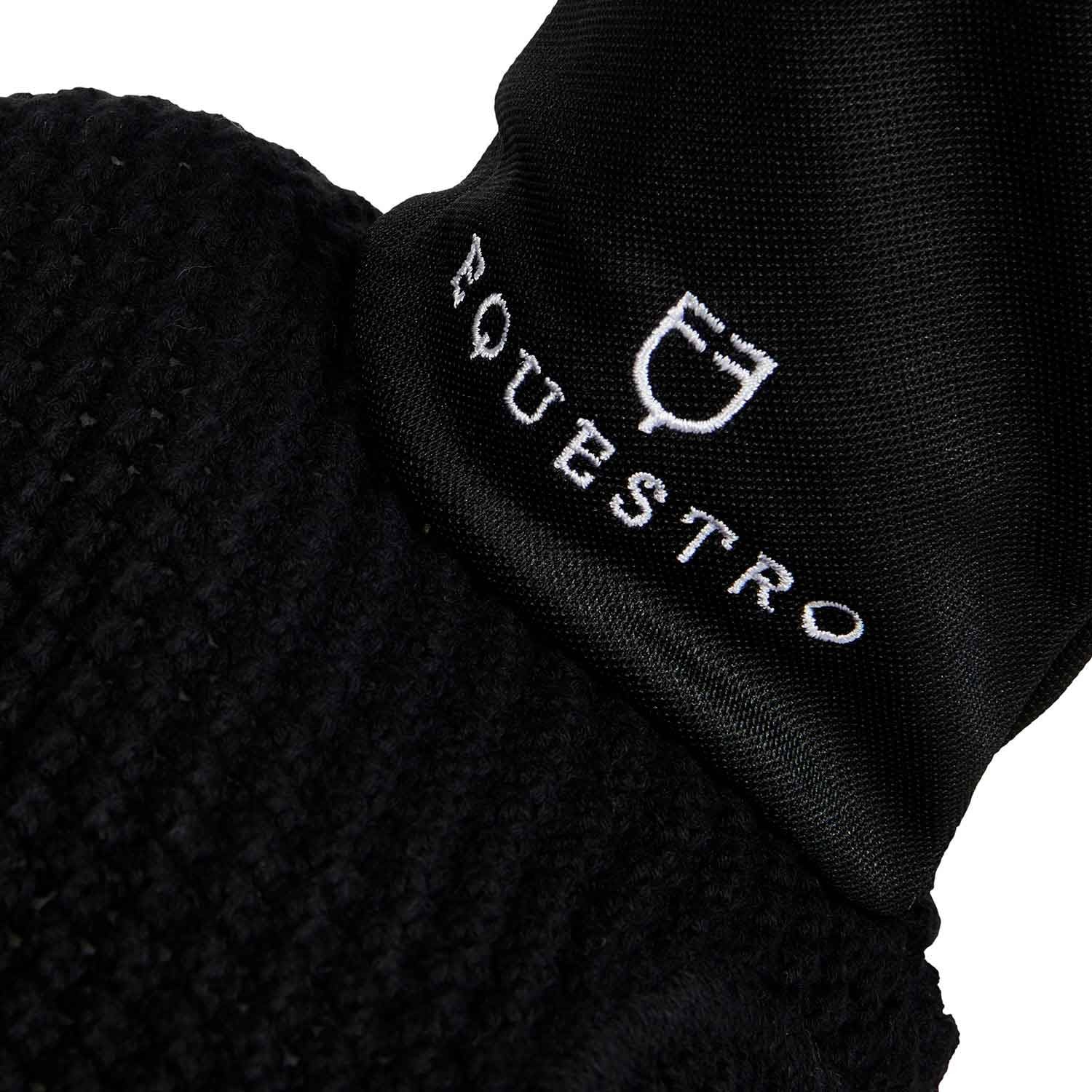 Capucha de caballo de malla con enganche elástico Equestro - Negro