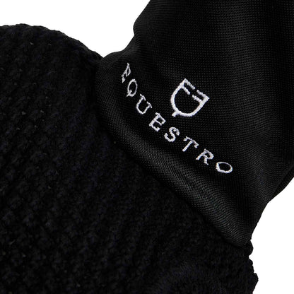 Capucha de caballo de malla con enganche elástico Equestro - Negro