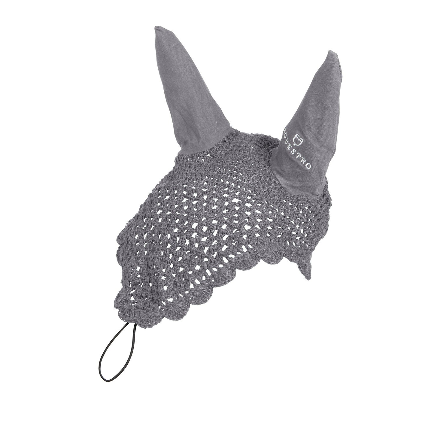 Capucha de caballo de malla con enganche elástico Equestro - Gris