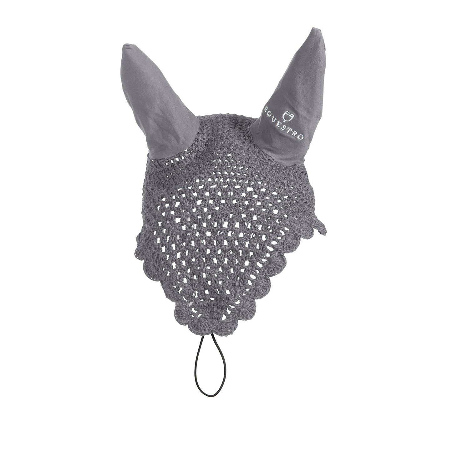 Capucha de caballo de malla con enganche elástico Equestro - Gris