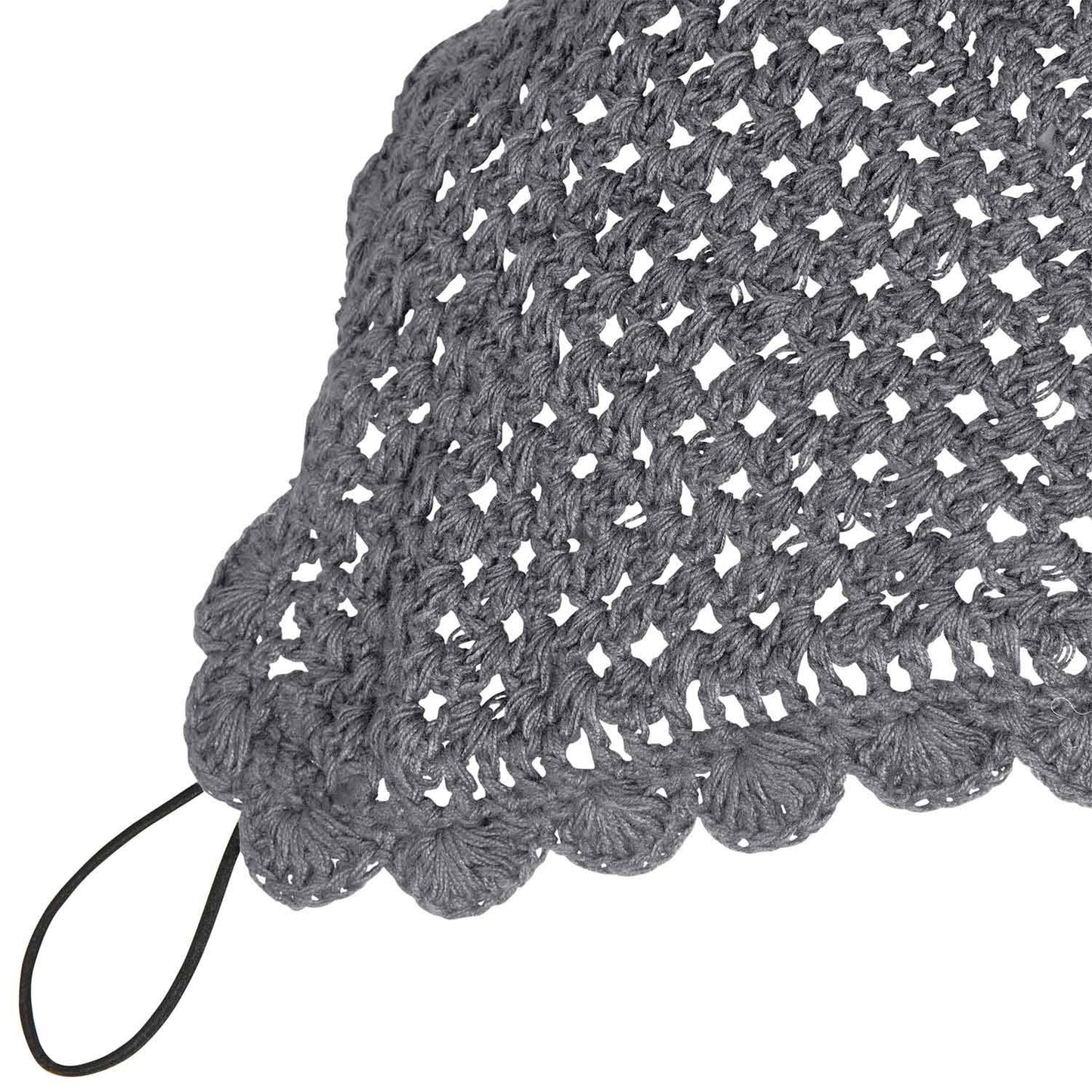 Capucha de caballo de malla con enganche elástico Equestro - Gris