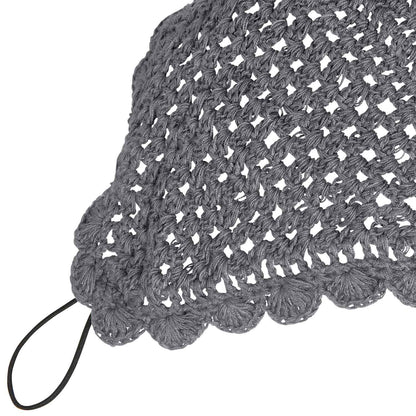 Capucha de caballo de malla con enganche elástico Equestro - Gris