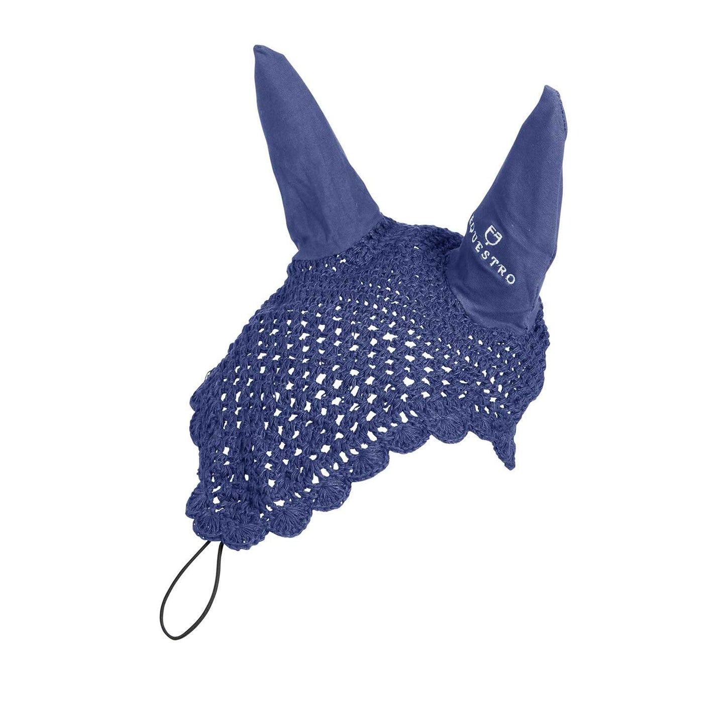 Capucha de caballo de malla con enganche elástico Equestro - Azul marino