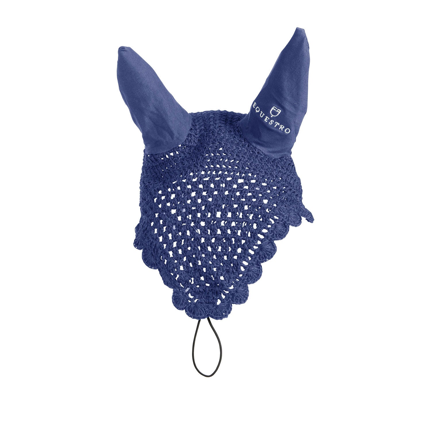 Capucha de caballo de malla con enganche elástico Equestro - Azul marino