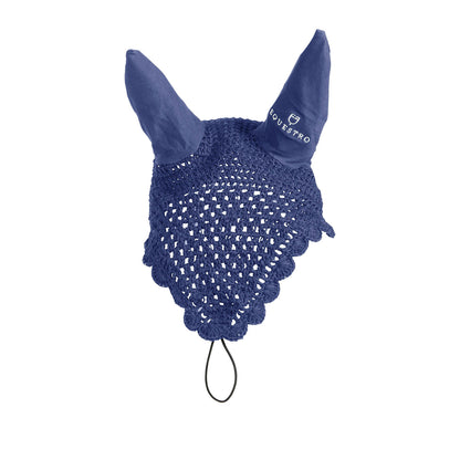 Capucha de caballo de malla con enganche elástico Equestro - Azul marino