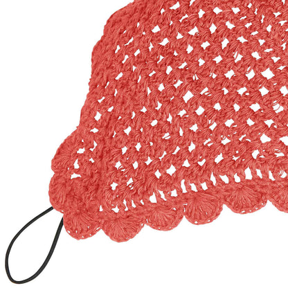 Capucha de caballo de malla con enganche elástico Equestro - Rojo