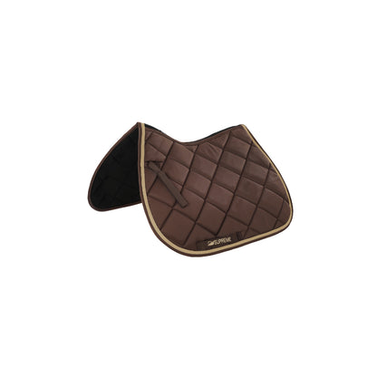Mantilla de salto acolchada para pony Supreme - Brown/Beige