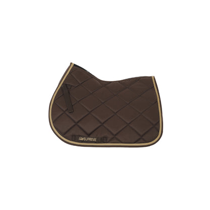 Mantilla de salto acolchada para pony Supreme - Brown/Beige
