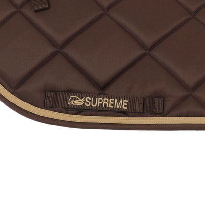 Mantilla de salto acolchada para pony Supreme - Brown/Beige