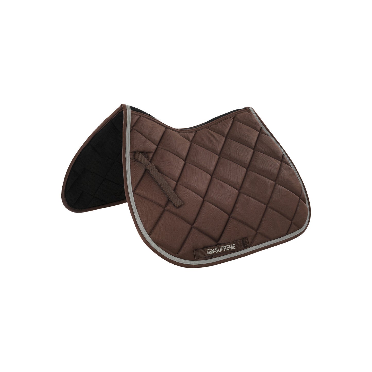 Mantilla de salto acolchada para pony Supreme - Brown/Light Grey