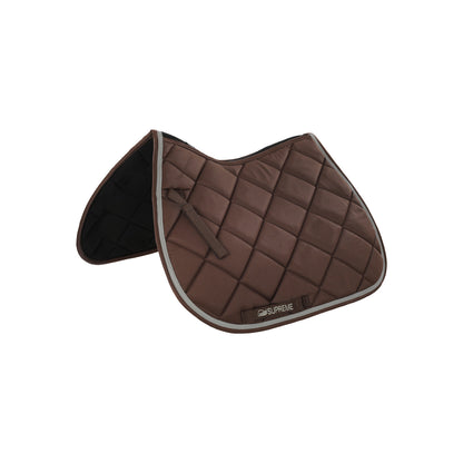 Mantilla de salto acolchada para pony Supreme - Brown/Light Grey