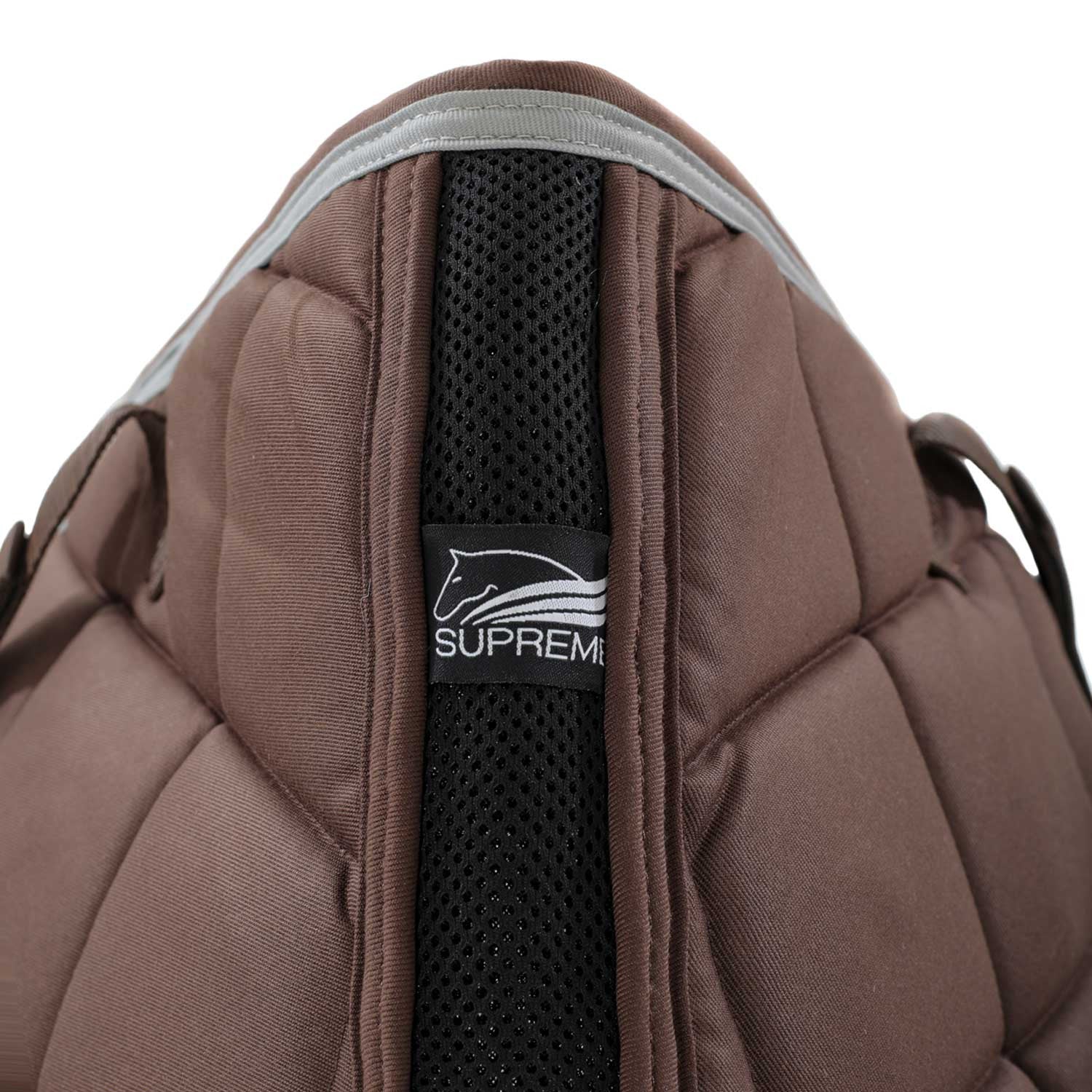 Mantilla de salto acolchada para pony Supreme - Brown/Light Grey